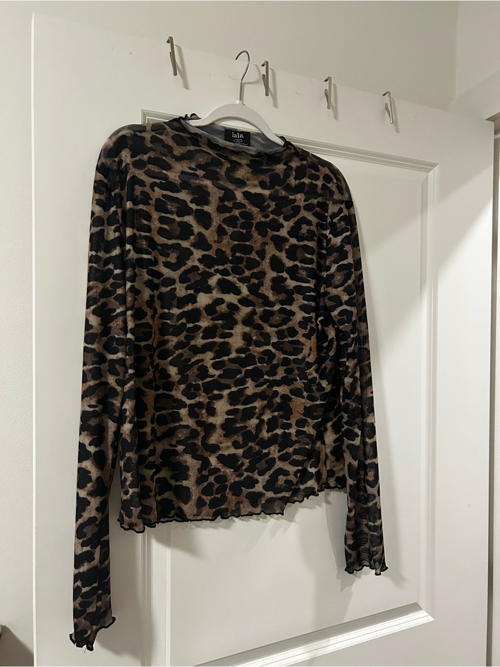 Dressed in LALA Leopard Print Long Sleeve Top - Brown/Black